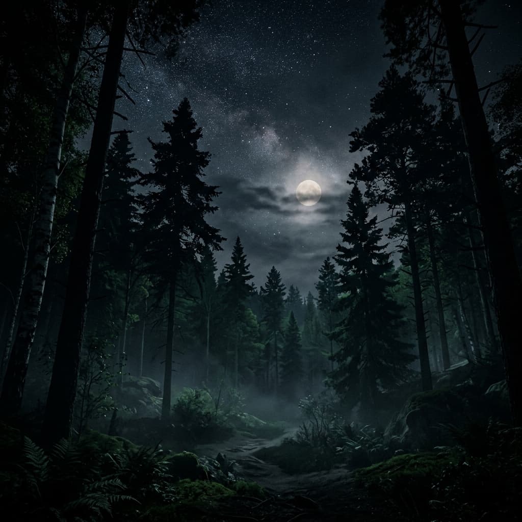 Northbound Night Forest